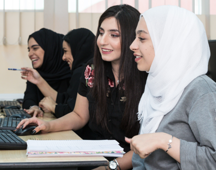 Illustration representing academic faculty and staff at Abu Dhabi University.