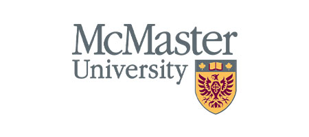 McMaster University logo featuring text and a crest with an eagle, book, and maple leaf emblem.