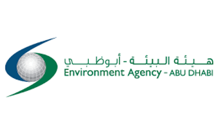 Logo of Environment Agency – Abu Dhabi with Arabic and English text and a globe symbol.